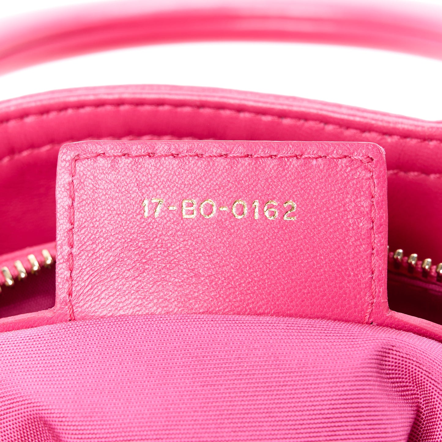 Lambskin Cannage Granville Polochon Fuchsia