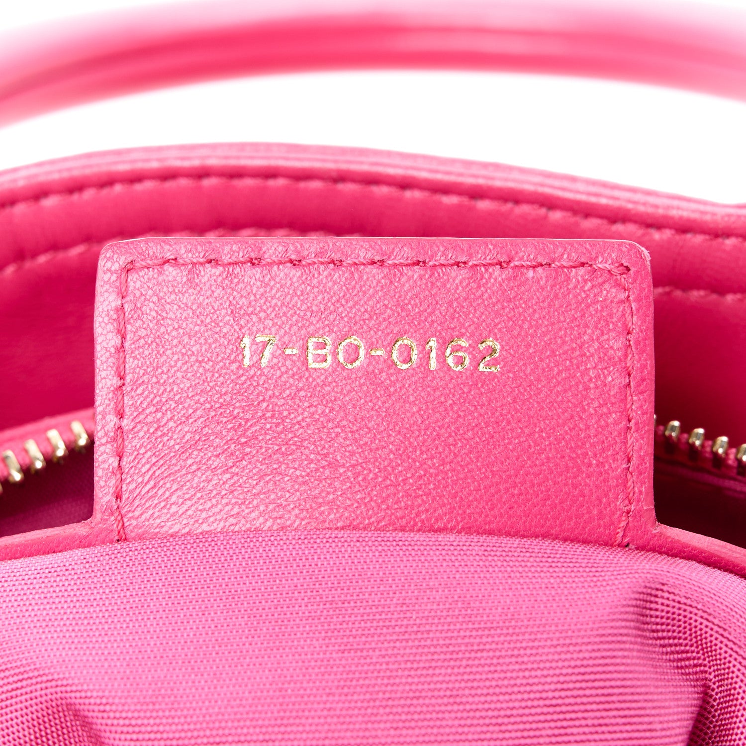 Christian Dior Lambskin Cannage Granville Polochon Fuchsia 10 of 16