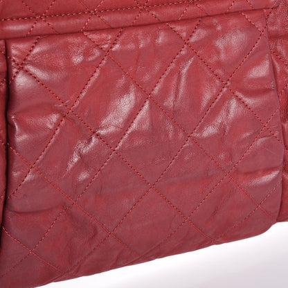 Chanel Iridescent Calfskin Large Chic Quilt Flap Red 8 of 10