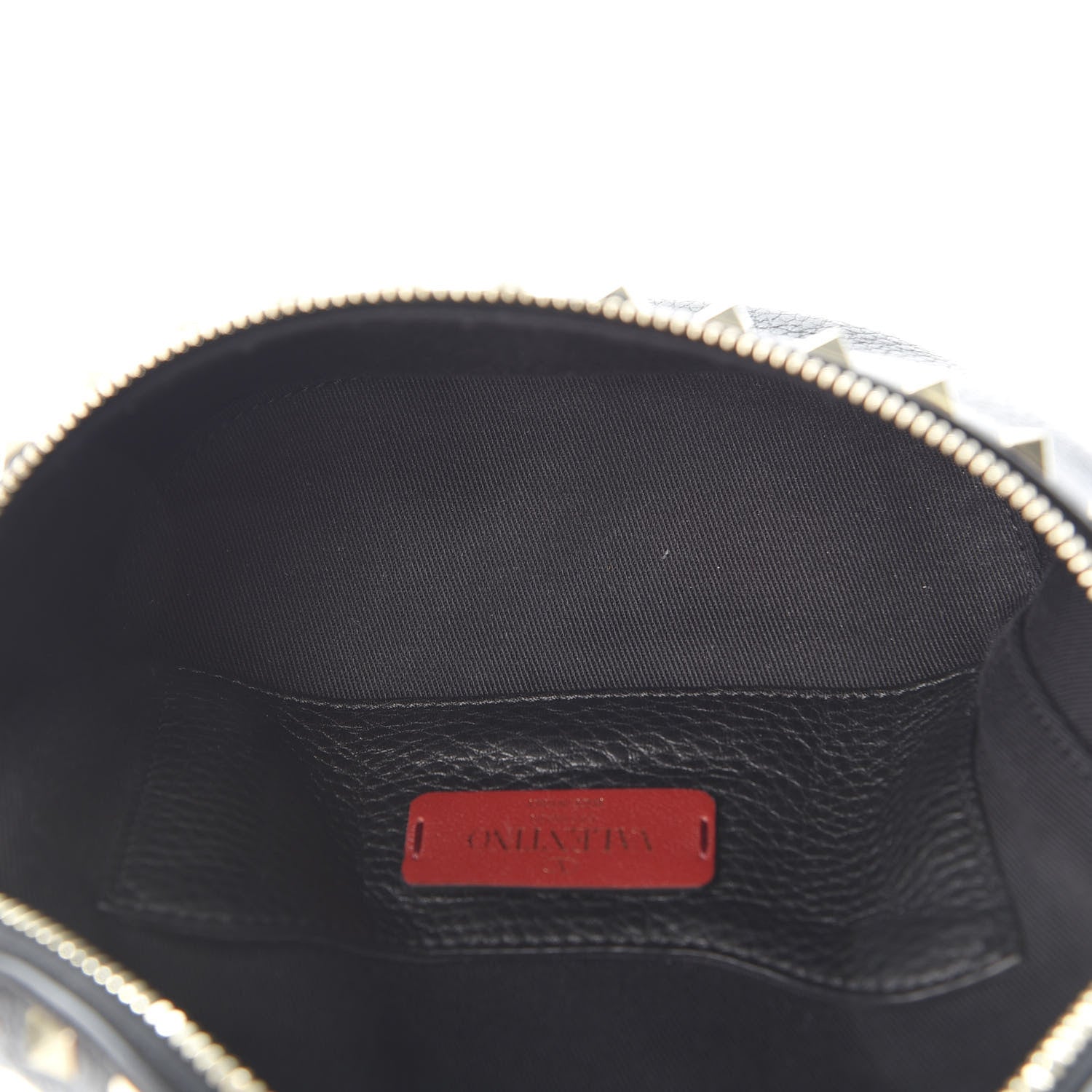 Valentino Garavani Grainy Calfskin Rockstud Belt Bag Black 4 of 9