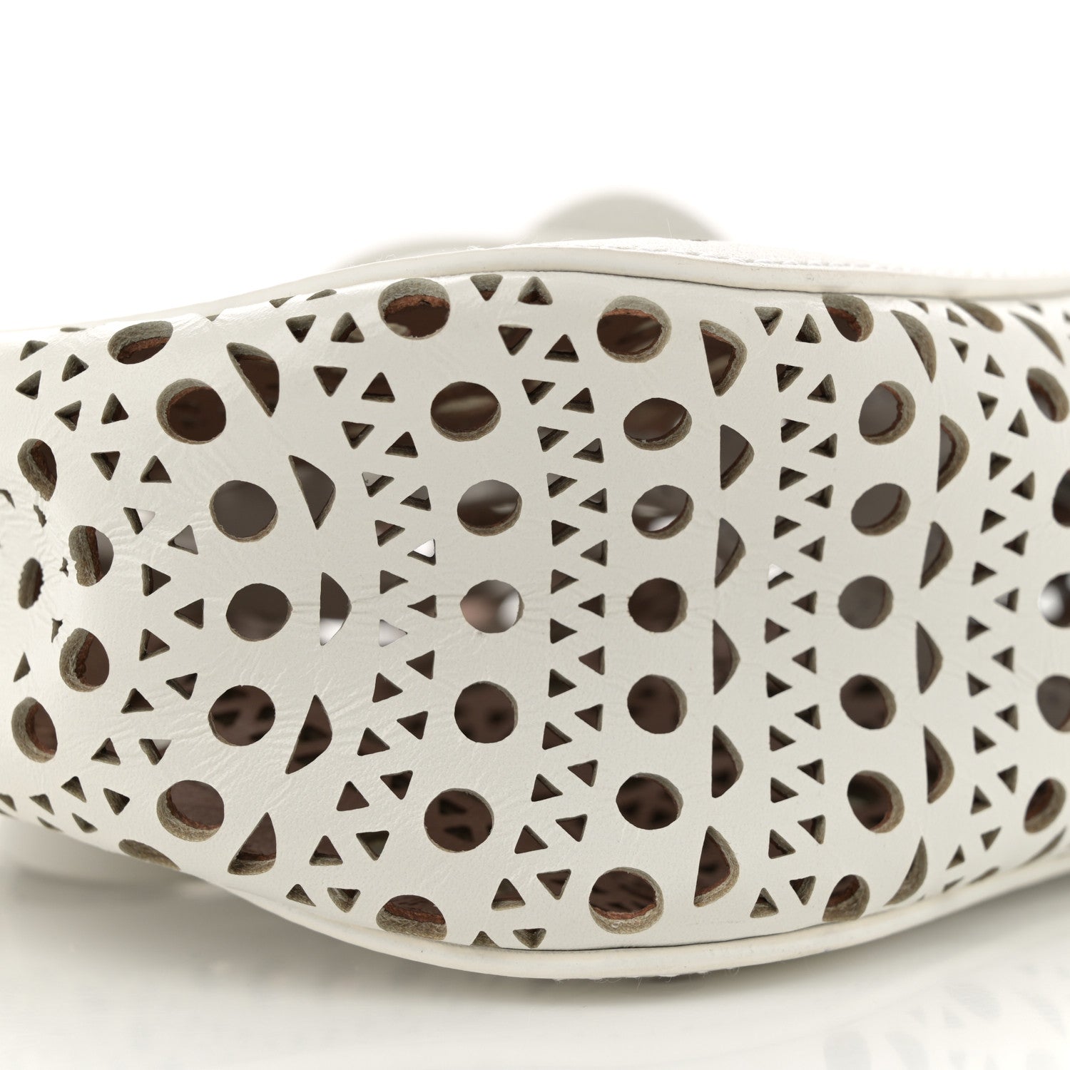Alaia Lux Calfskin Vienne Rose-Marie 19 Bag White 8 of 11