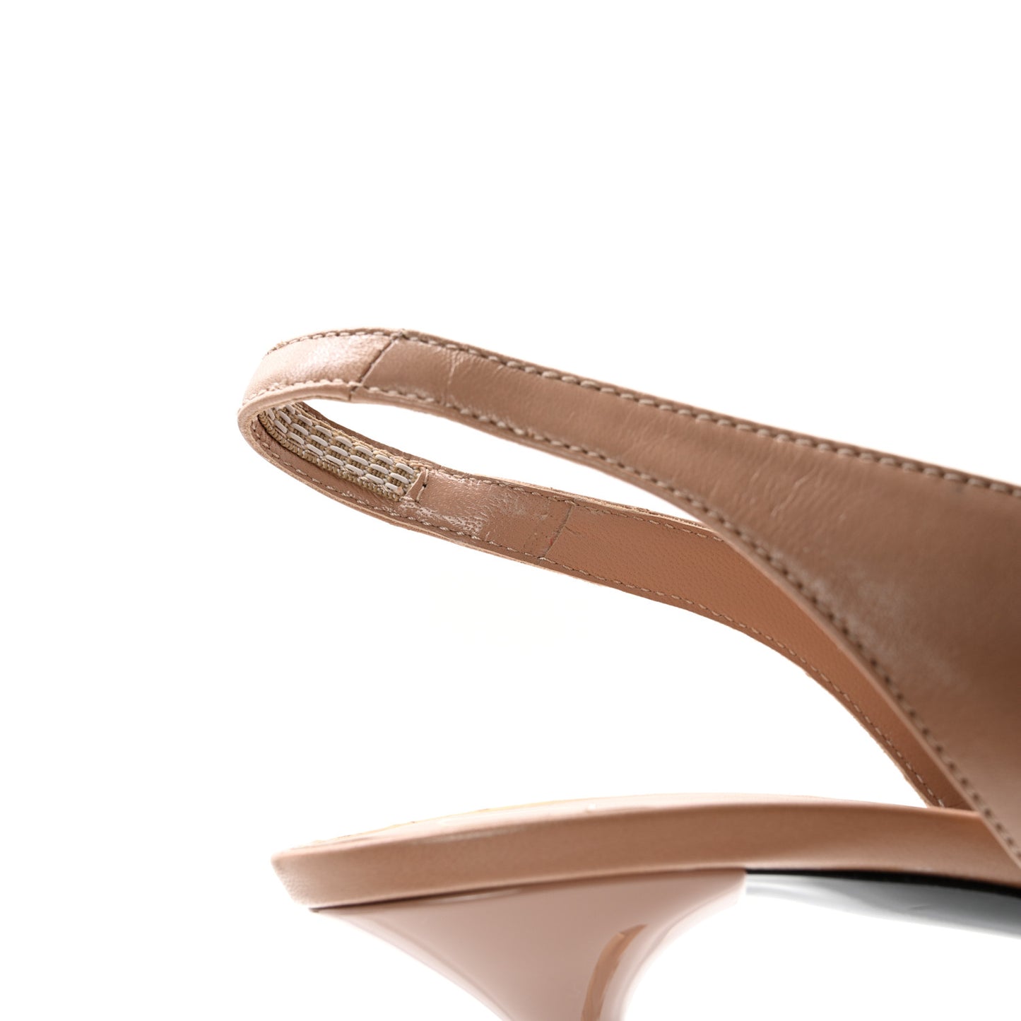 Goatskin Rockstud 70mm Slingback Pumps 41 Rose Cannelle