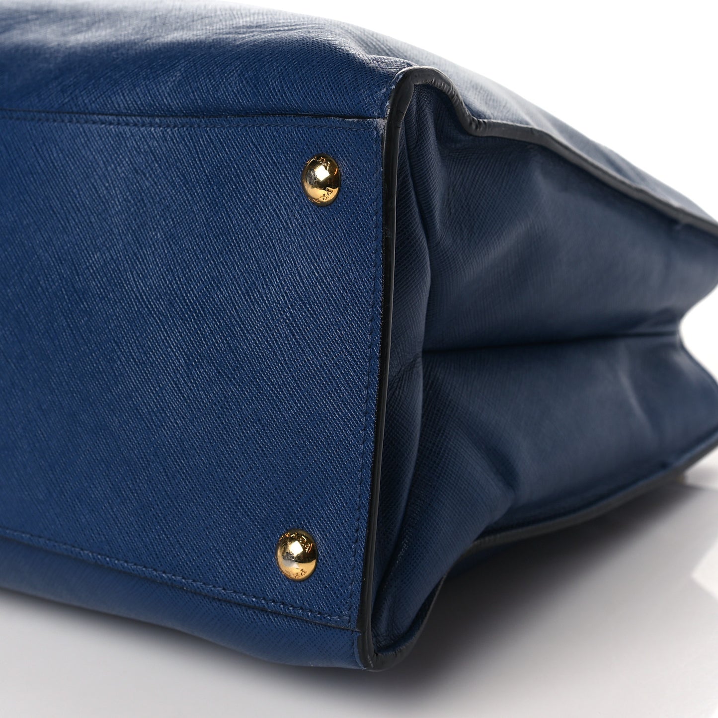 Saffiano Soft Triple Pocket Tote Bluette