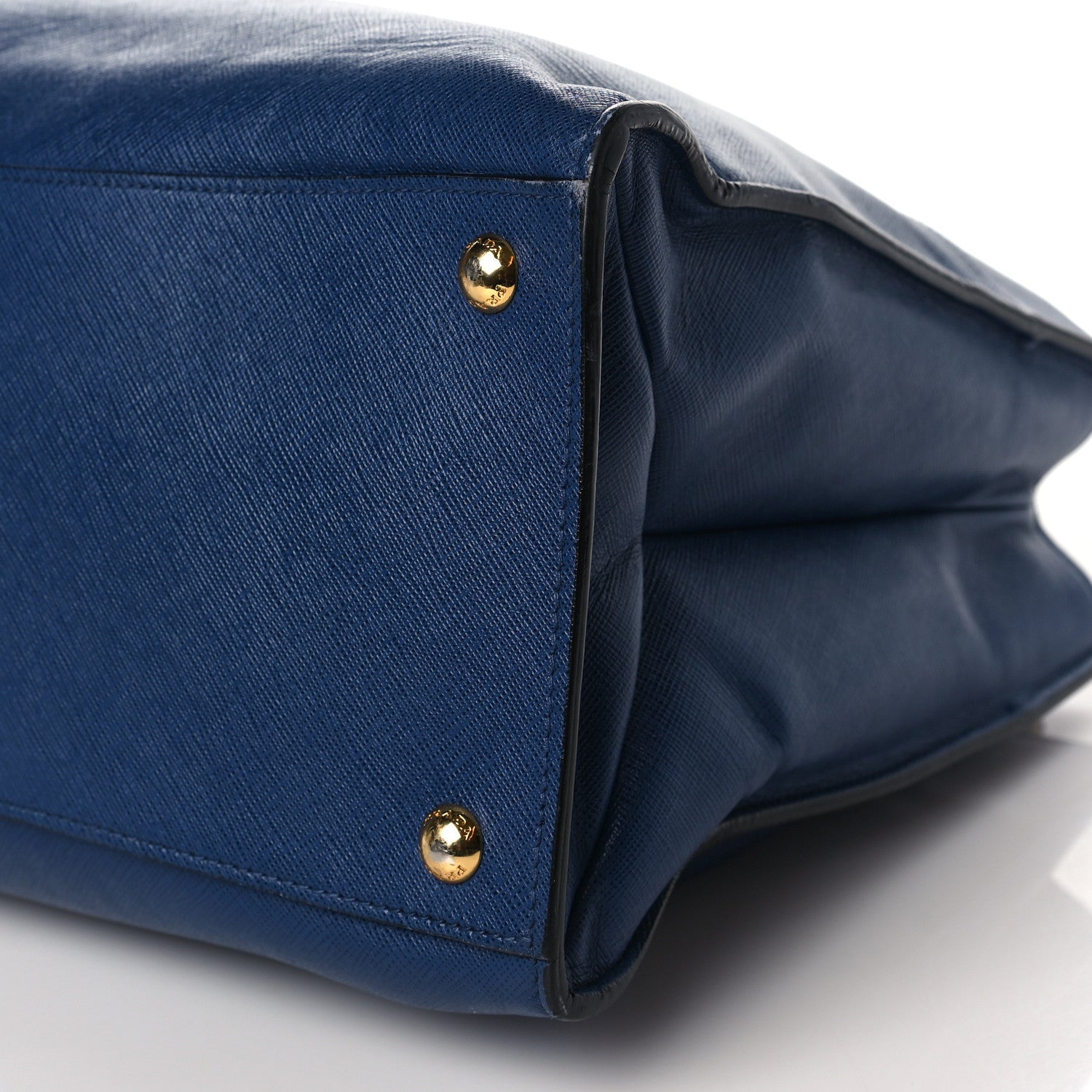 Prada Saffiano Soft Triple Pocket Tote Bluette 8 of 9