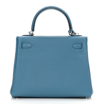 Hermes Togo Kelly Retourne 25 Azur 3 of 36