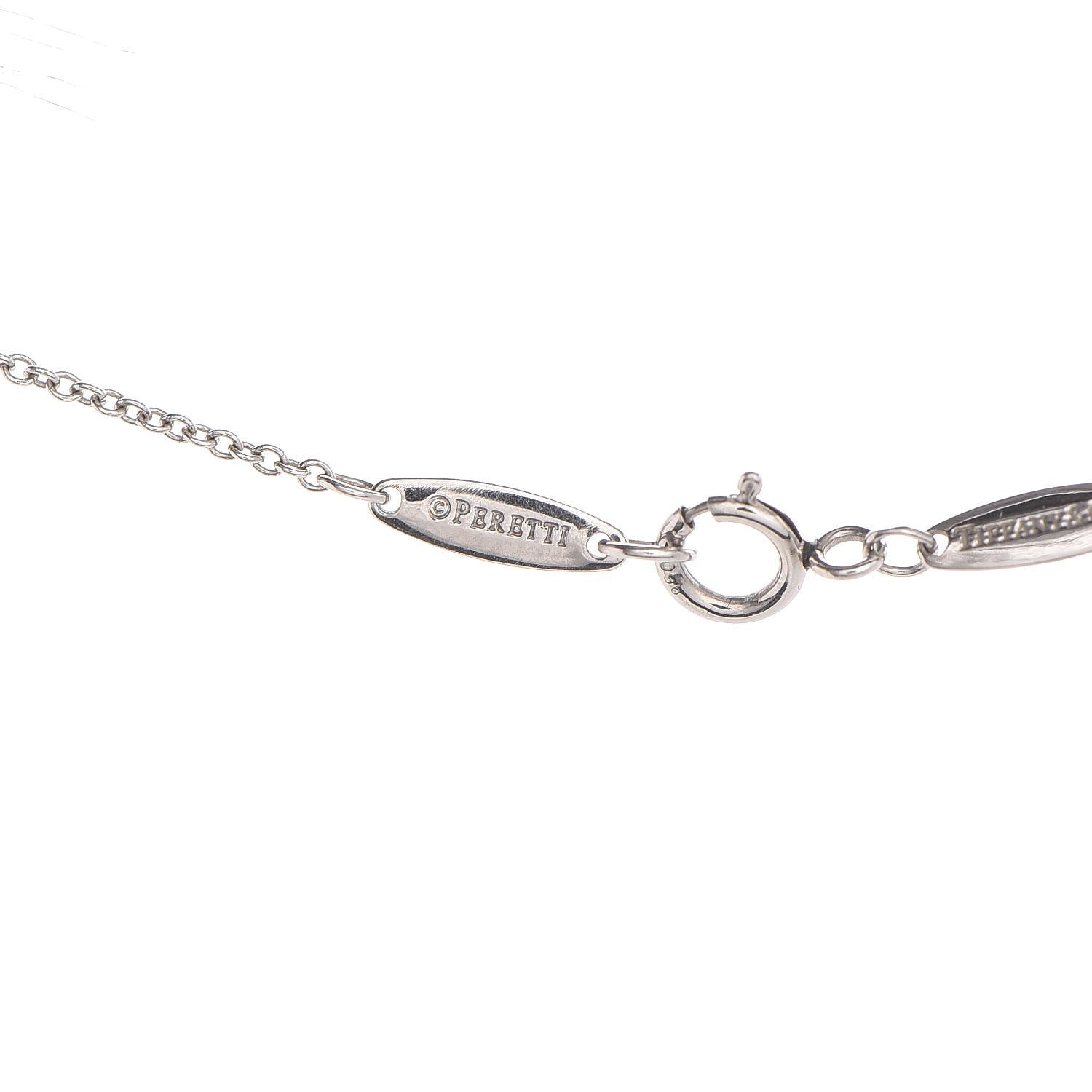 Tiffany Platinum Diamond .08ct Elsa Peretti Diamonds by the Yard Pendant Necklace 5 of 7