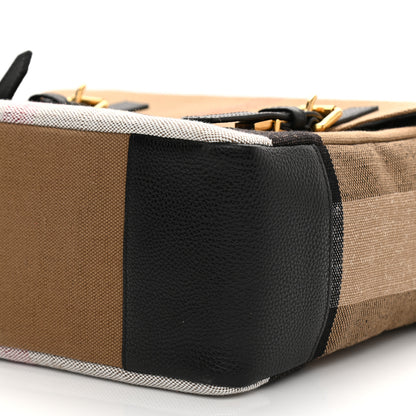 Burberry Canvas Mega Check Small Baildon Messenger Bag Black 10 of 10