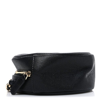 Chanel Caviar Quilted Round Filigree Crossbody Black 4 of 10