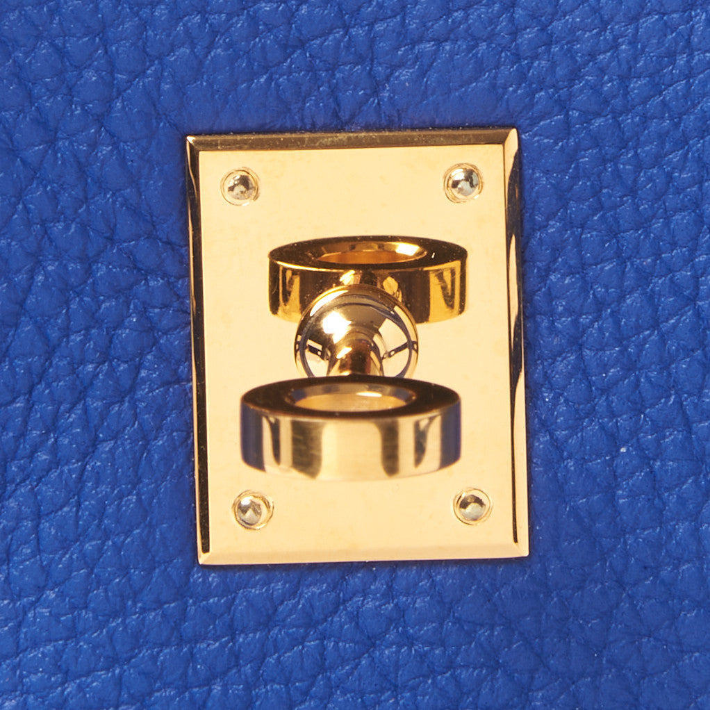 Hermes Togo Birkin 25 Bleu Electrique 21 of 29