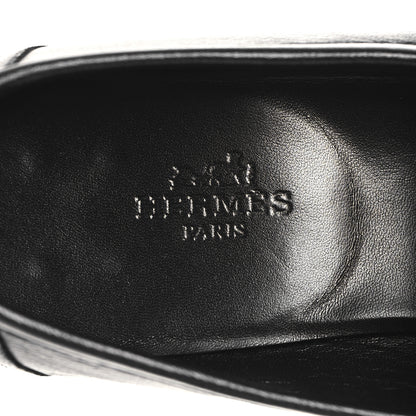 Hermes Goatskin Womens Paris Loafers 39 Black 9 of 9