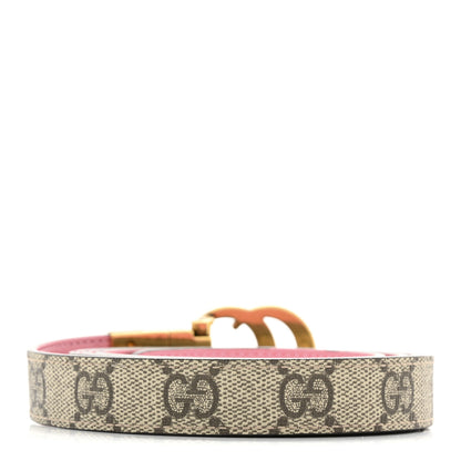 Gucci GG Supreme Monogram Plutone Calfskin Double G Reversible 20mm 110 44 Belt 2 of 7
