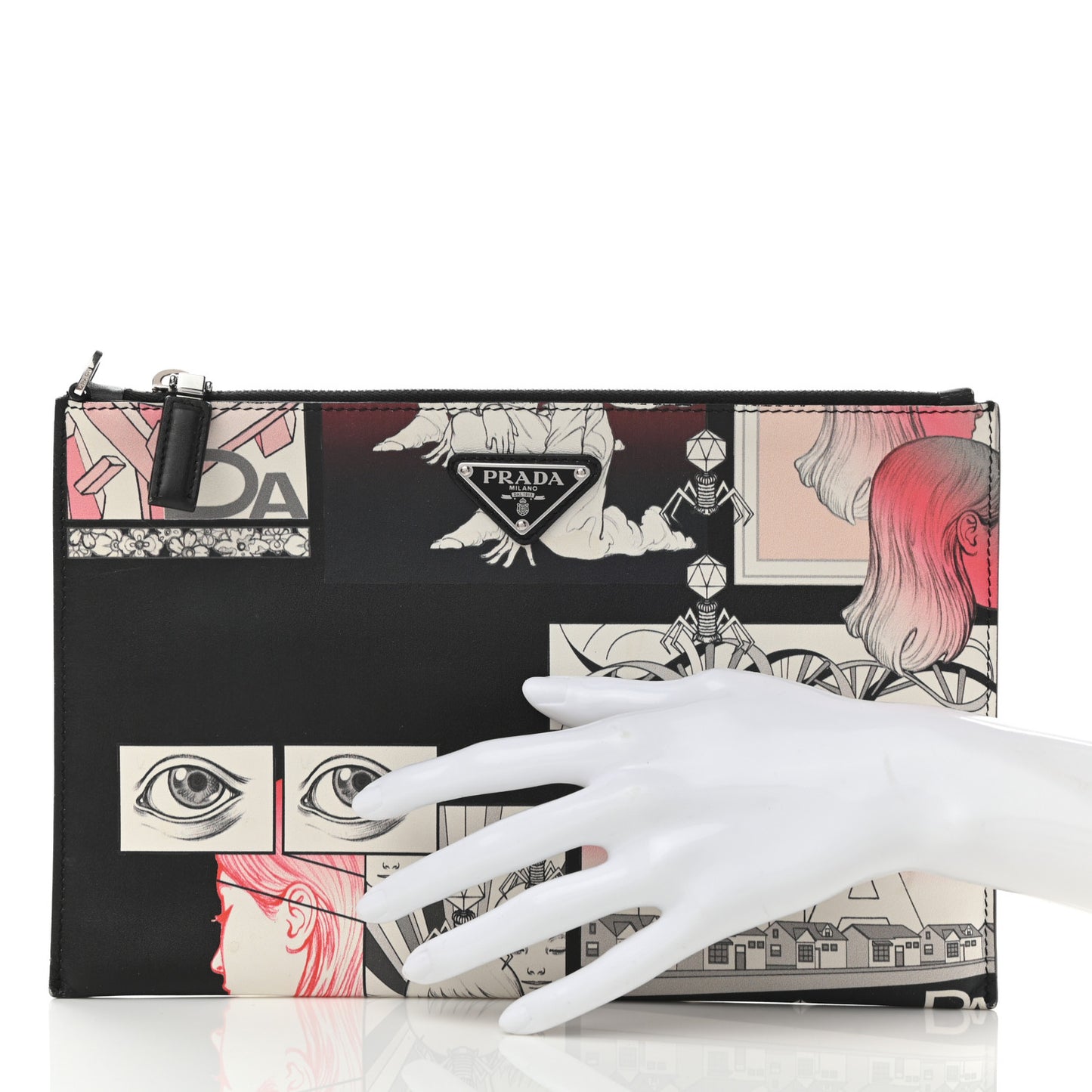 X JAMES JEAN Vitello DNA Clutch Black