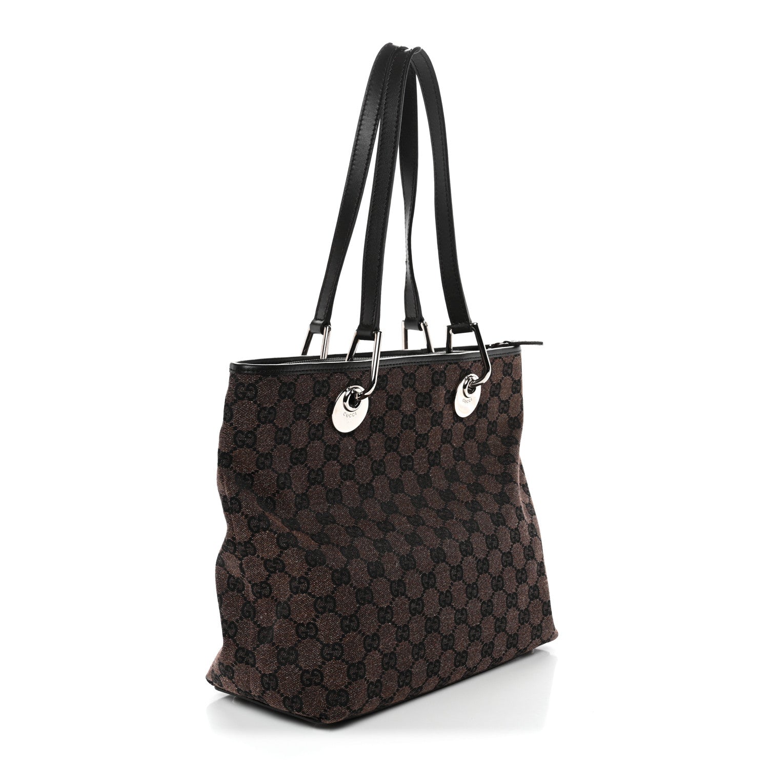 Gucci Monogram Eclipse Tote Dark Brown 3 of 12