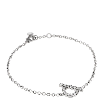 Hermes 18K White Gold Diamond Finesse Bracelet LG 1 of 5