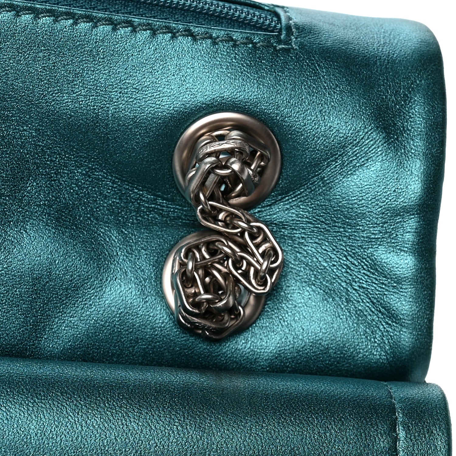 Chanel Metallic Calfskin Quilted 2.55 Reissue Flap 227 Turquoise 11 of 14