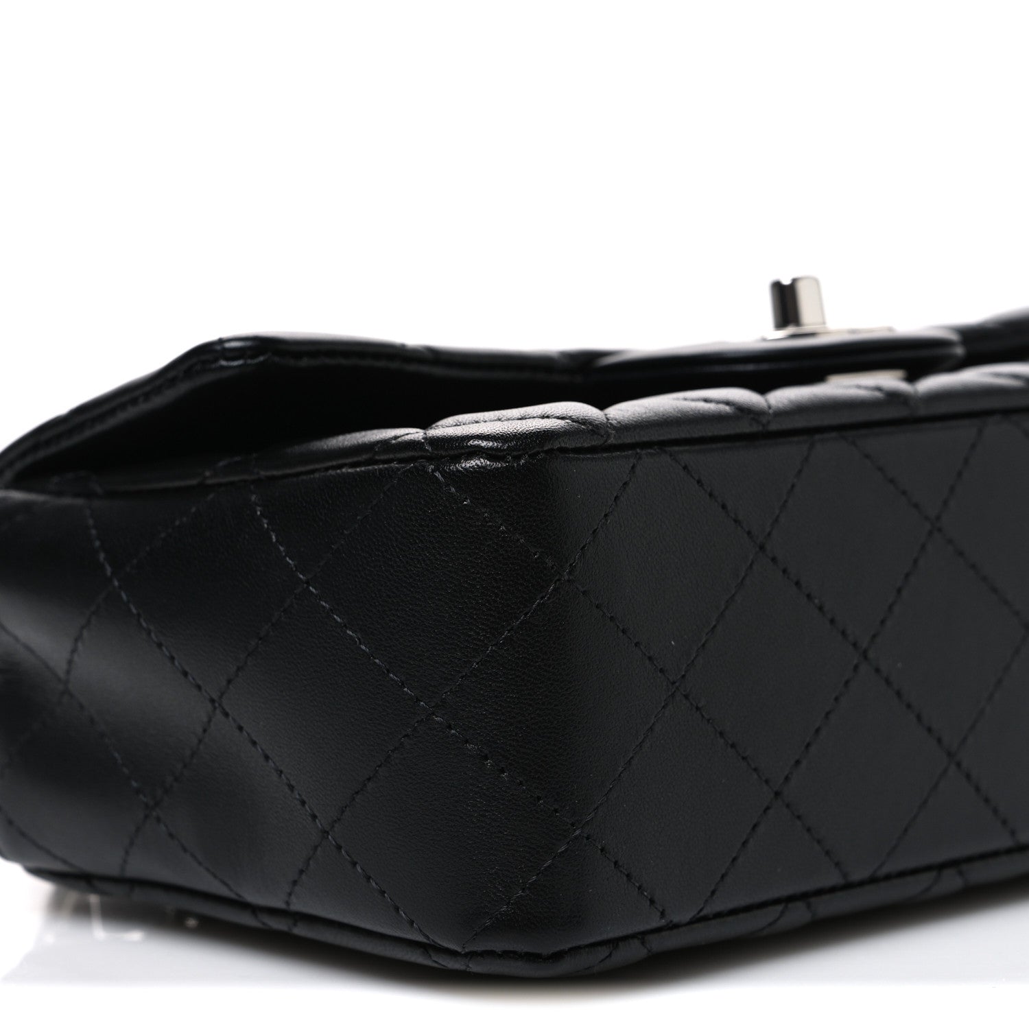 Chanel Lambskin Quilted Mini Rectangular Flap Black 9 of 10