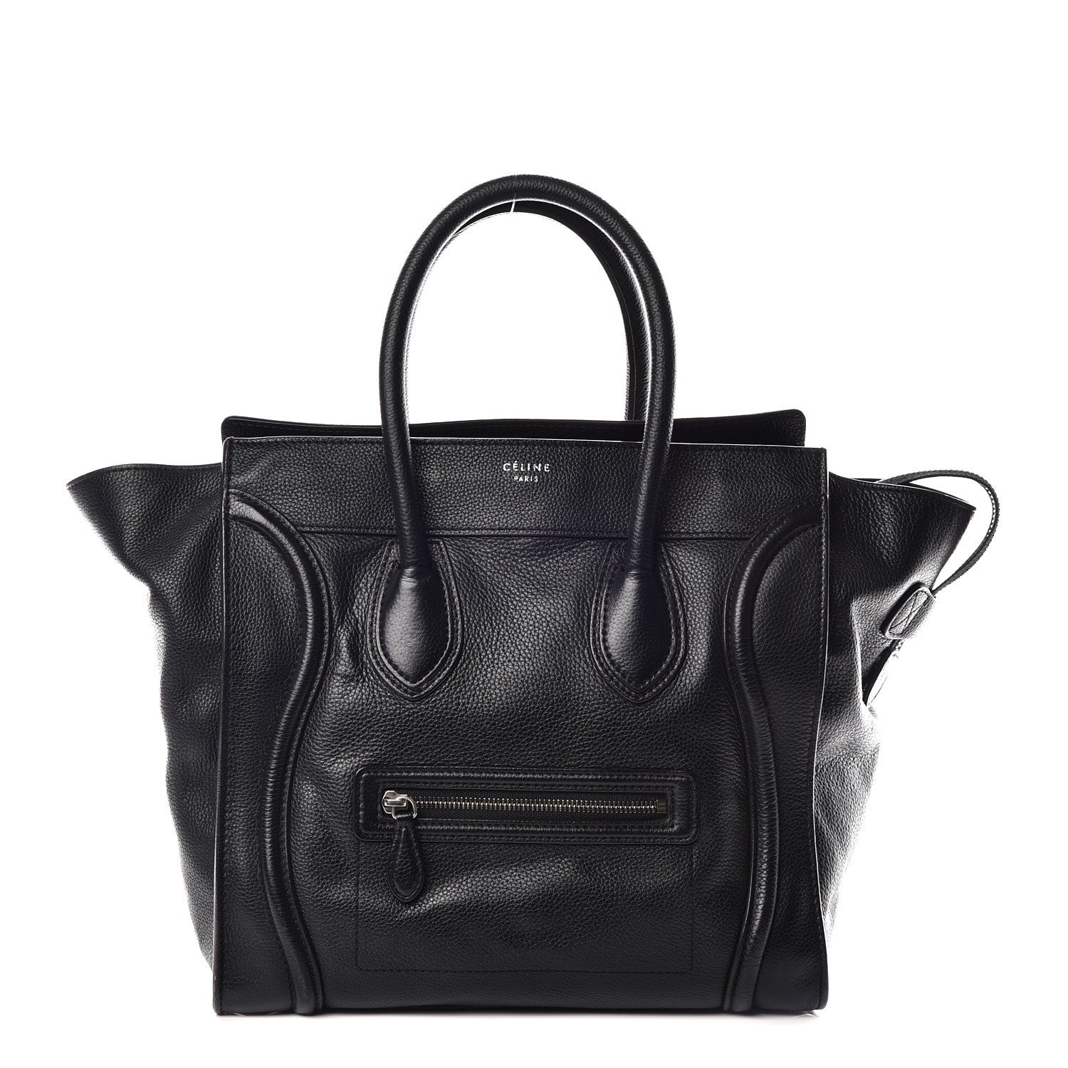Celine Drummed Calfskin Mini Luggage Black 1 of 18