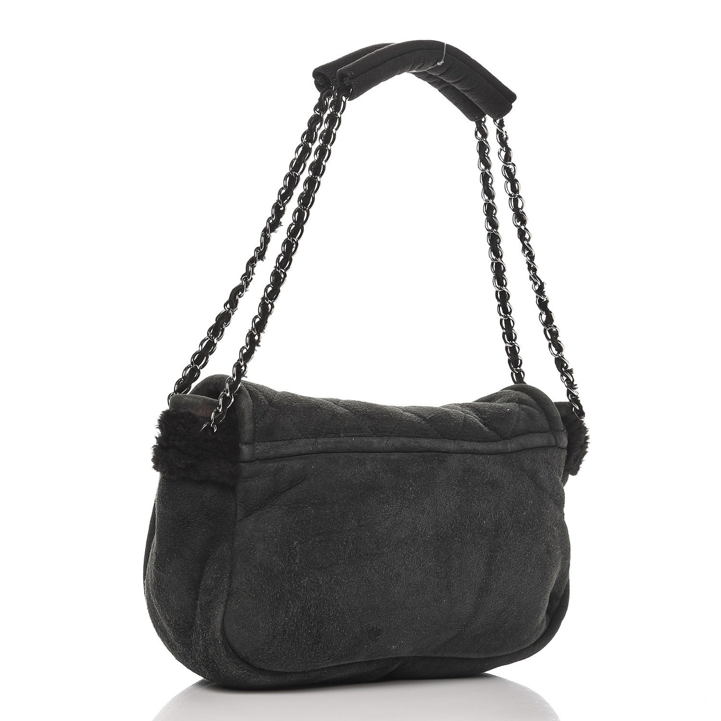 Shearling Quilted Mademoiselle Flap Black