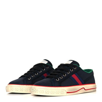 Gucci Canvas Web Womens 1977 Tennis Sneakers 37.5 Black 3 of 9