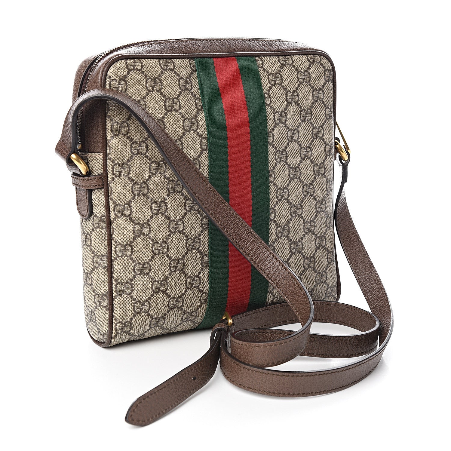 Gucci GG Supreme Monogram Web Small Ophidia Messenger Bag Brown 2 of 9