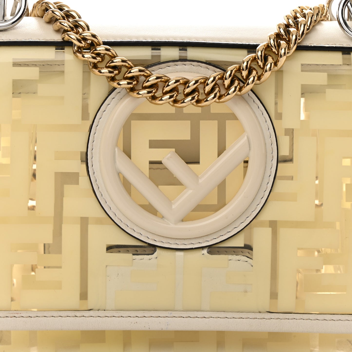 TPU FF Vitello Century F is Fendi Small Kan I Shoulder Bag White
