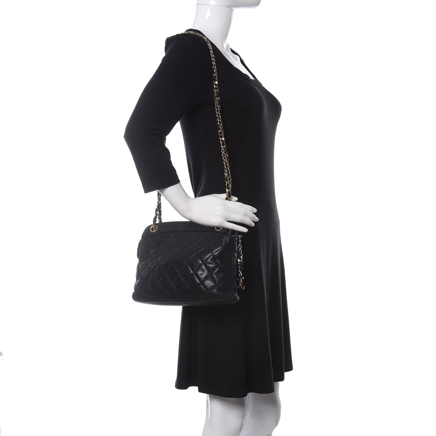 Chanel Lambskin Quilted Shoulder Bag Black 2 of 10