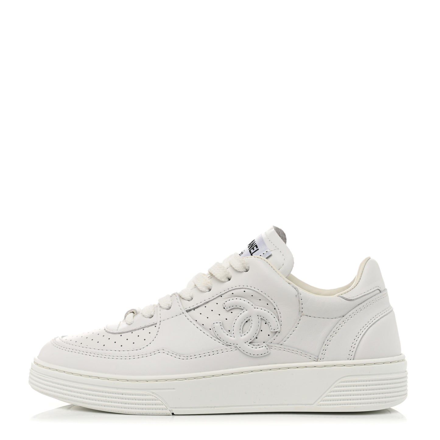 Calfskin Womens CC Sneakers 36.5 White