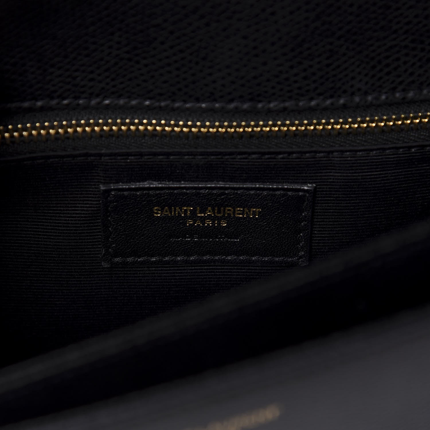 Saint Laurent Textured Calfskin Medium Classic Monogram Universite Bag Black 9 of 11