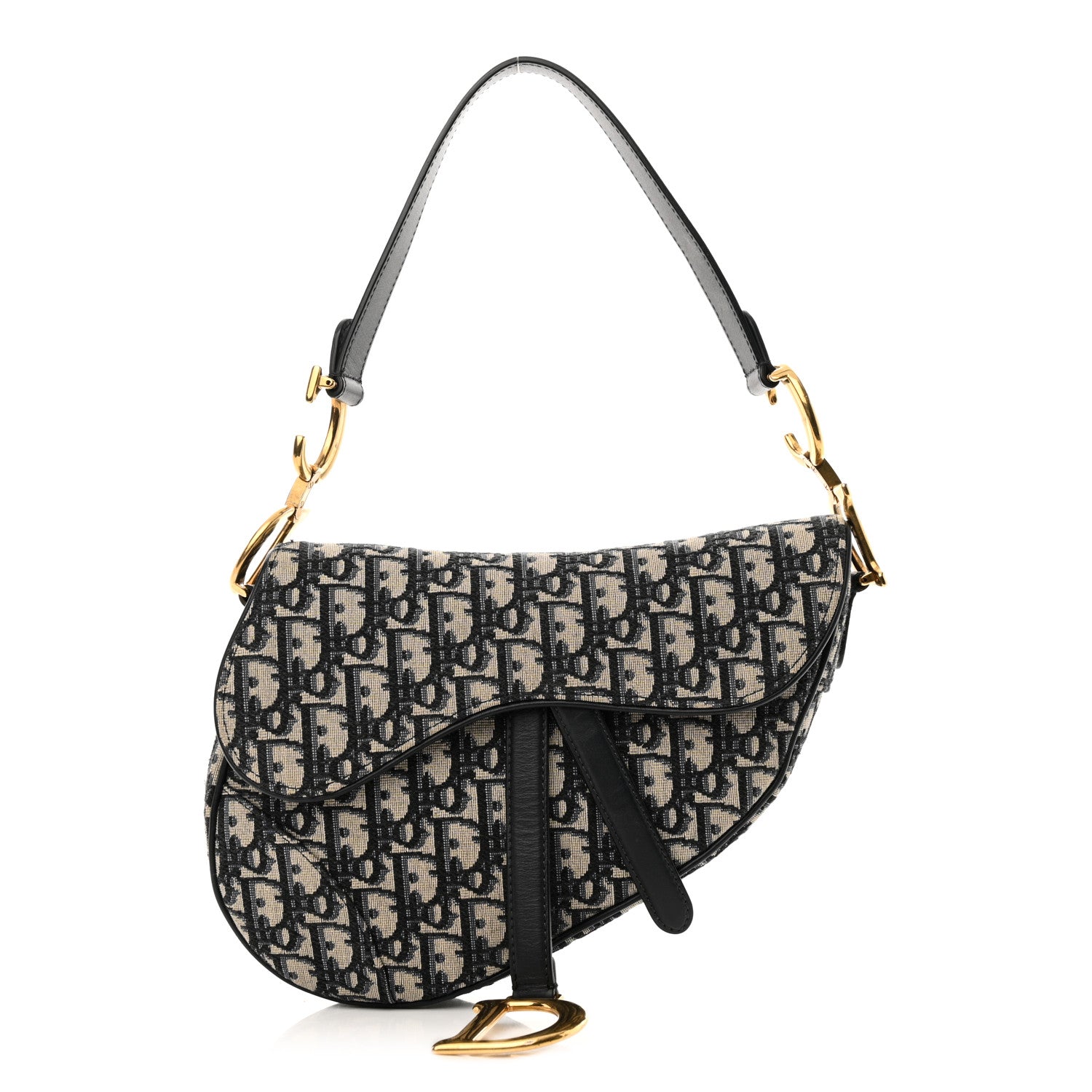 Christian Dior Oblique Saddle Bag Blue 1 of 13