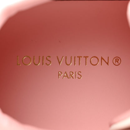 Louis Vuitton Monogram Embossed Calfskin Damier Azur Time Out Sneakers 36 Rose Clair Pink 6 of 11