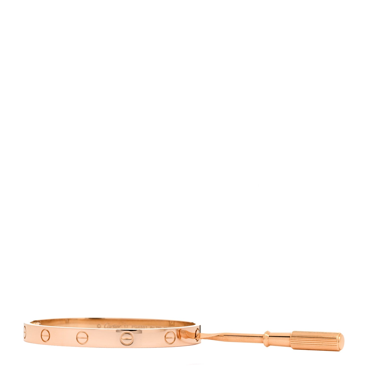 Cartier 18K Pink Gold LOVE Bracelet 17 3 of 9