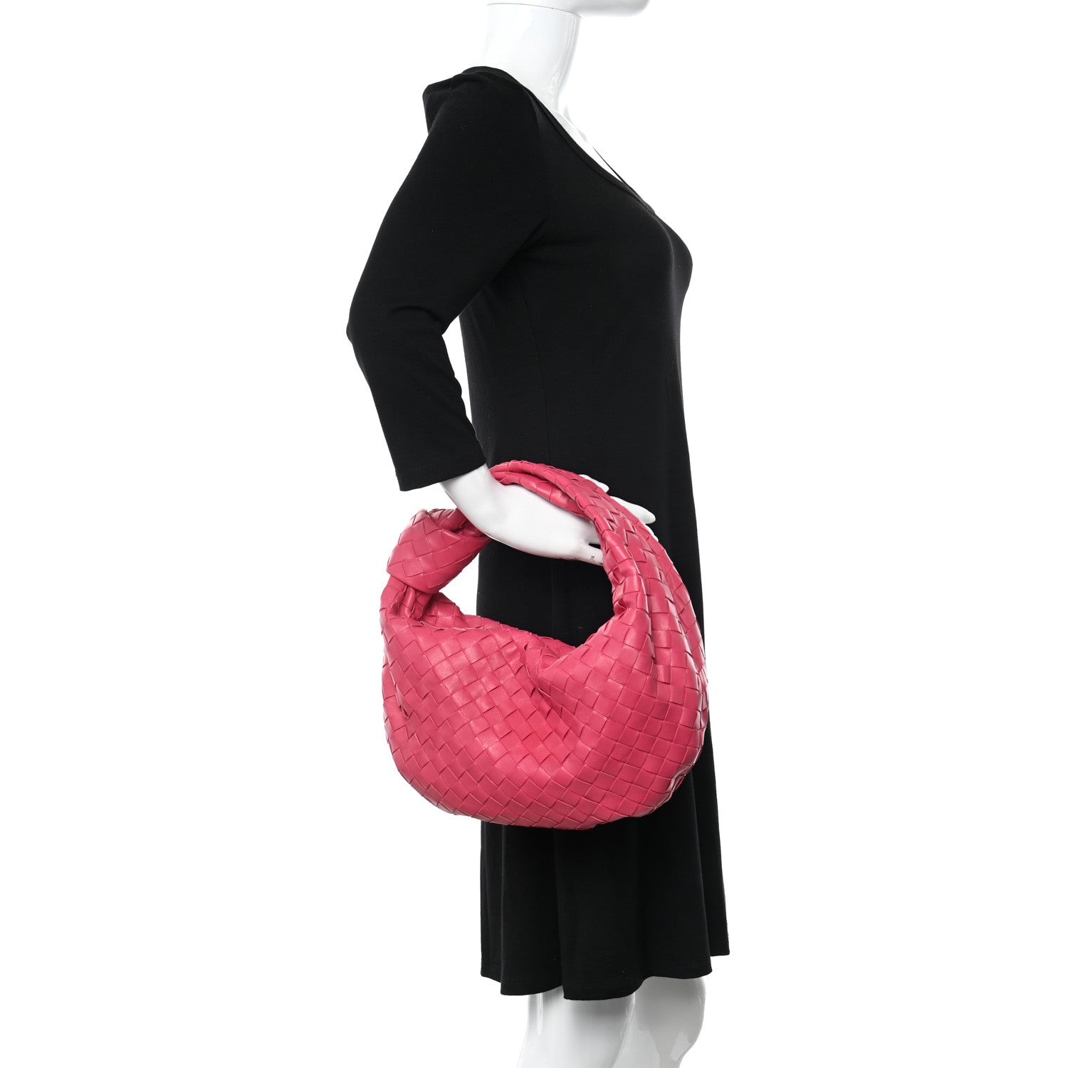 Bottega Veneta Nappa Intrecciato Teen Jodie Hobo Cranberry 2 of 9