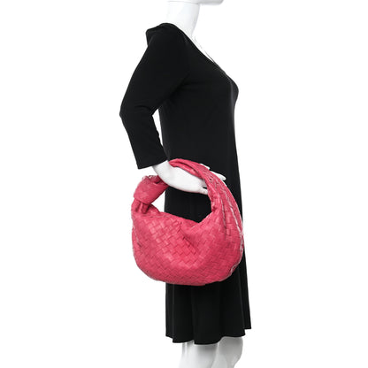Bottega Veneta Nappa Intrecciato Teen Jodie Hobo Cranberry 2 of 9