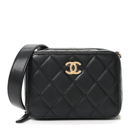 Chanel Caviar Quilted Twist Your Buttons Clutch With Chain Black 1 of 11