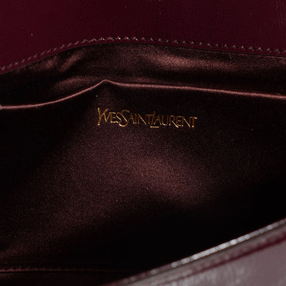 Saint Laurent Textured Patent Large Belle De Jour Clutch Violet 6 of 7