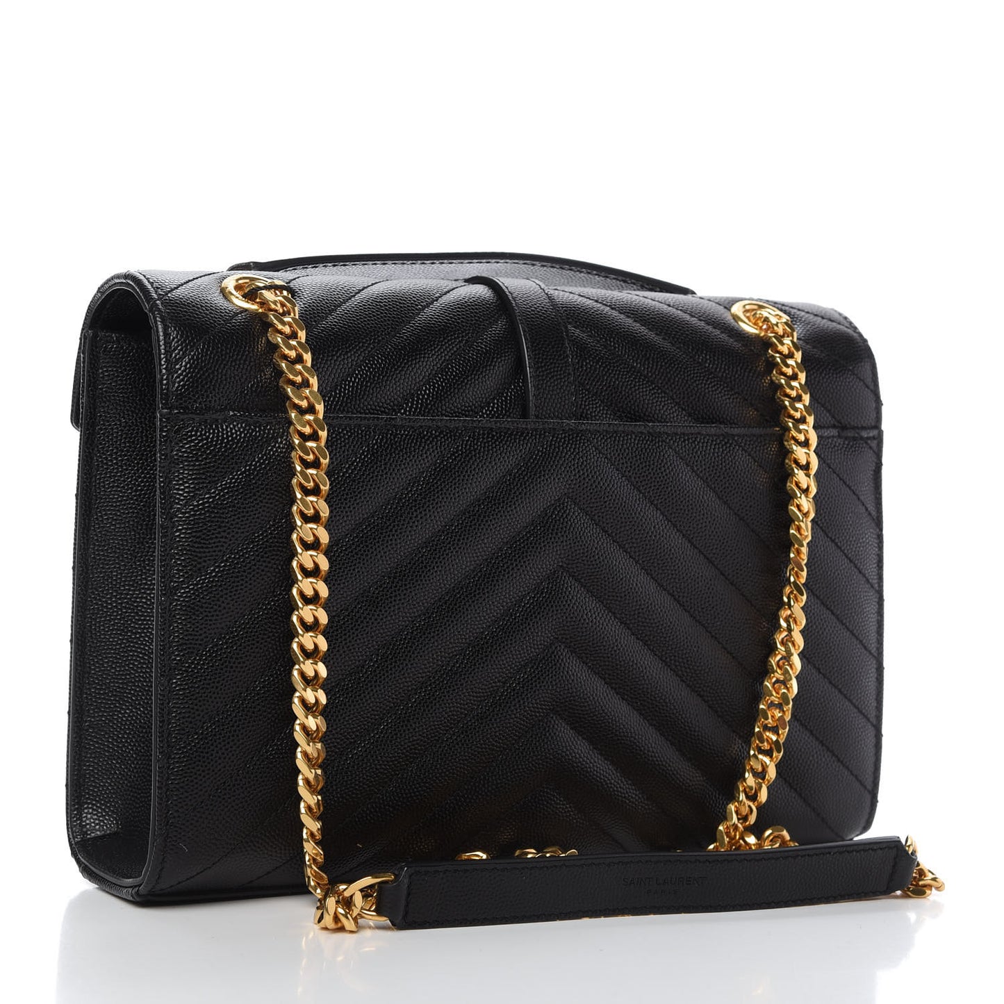 Grain De Poudre Matelasse Chevron Medium Monogram Satchel Black
