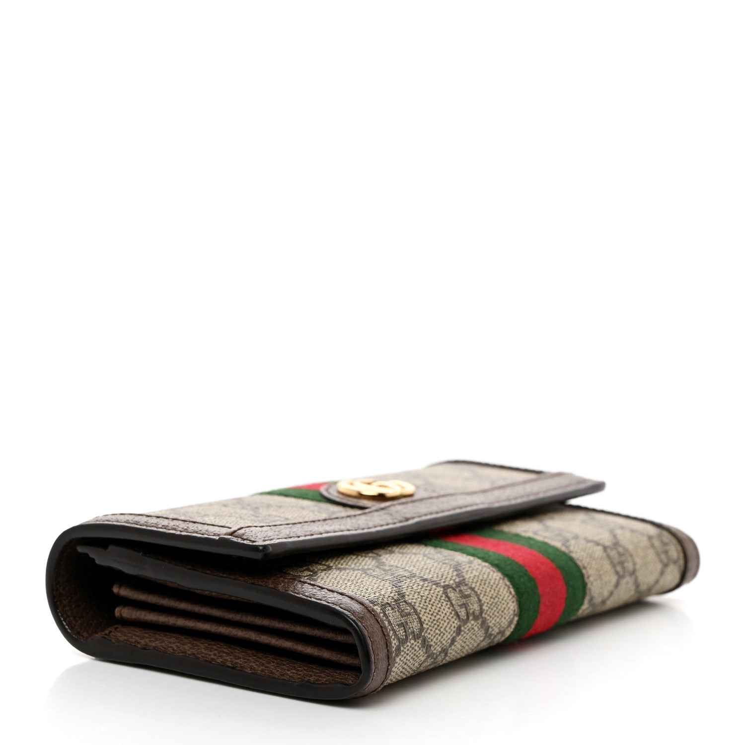 Gucci GG Supreme Monogram Web Ophidia Continental Wallet Brown 4 of 7