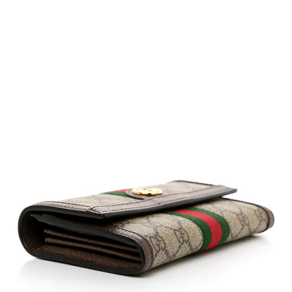 Gucci GG Supreme Monogram Web Ophidia Continental Wallet Brown 4 of 7
