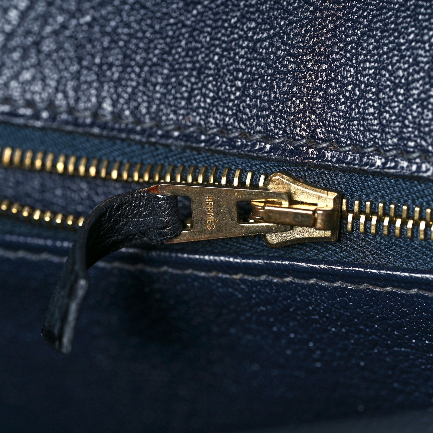 Ostrich Birkin 35 Bleu Indigo