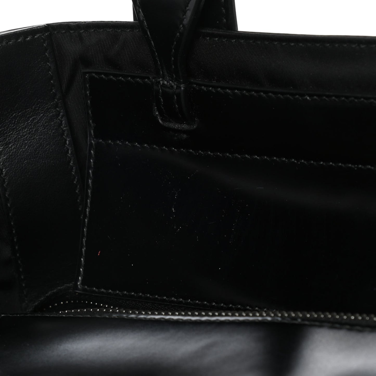 Tessuto Nylon Spazzolato Small Ouverture Top Handle Bag Black