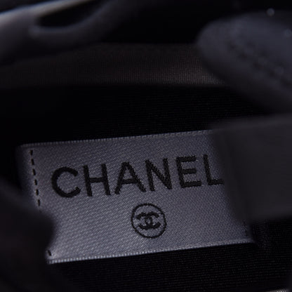 Chanel Velvet Calfskin Mixed Fibers CC Sneakers 39 Black 8 of 11