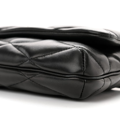 Saint Laurent Lambskin Quilted Le 57 Diamond Shoulder Bag Black 10 of 13