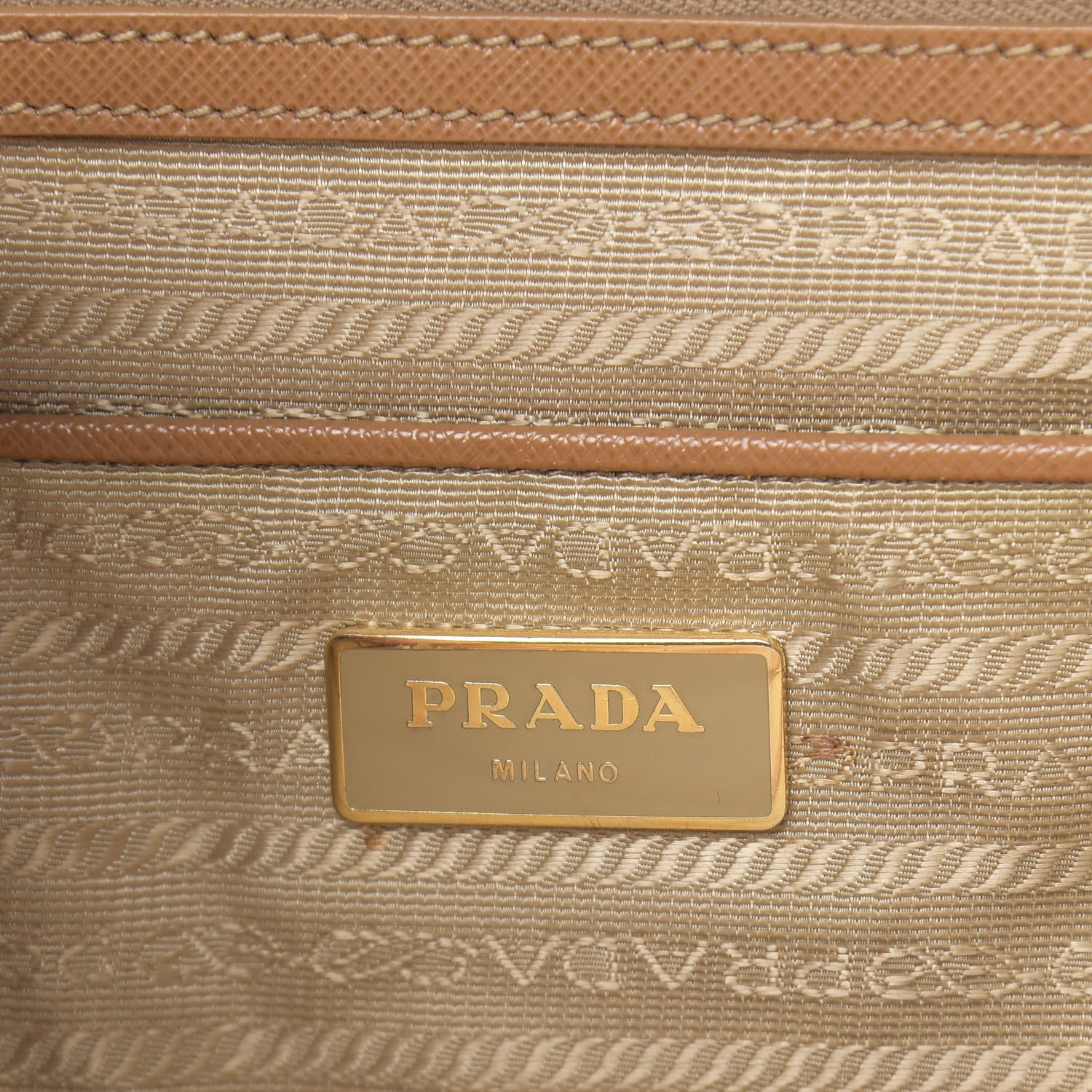 Prada Saffiano Large Galleria Double Zip Tote Caramel 8 of 23