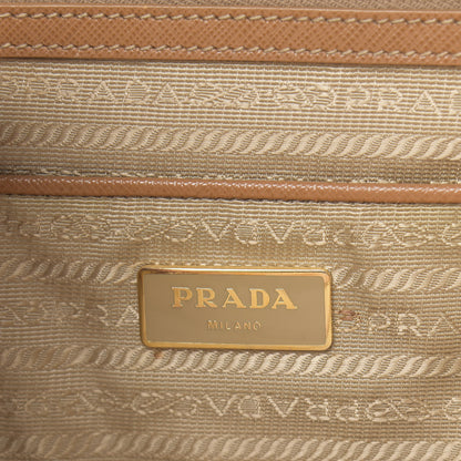 Prada Saffiano Large Galleria Double Zip Tote Caramel 8 of 23