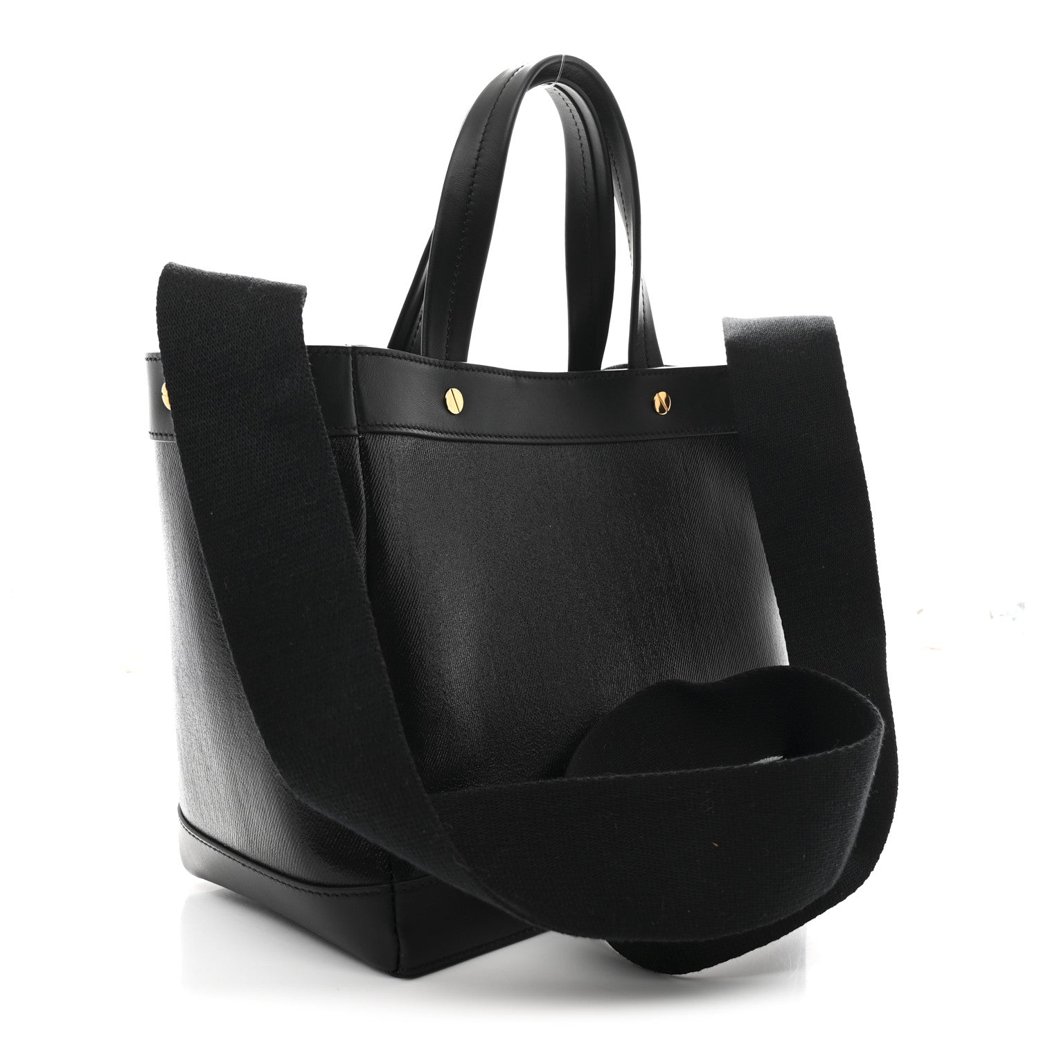Tom Ford Coated Denim Logo T Screw Tote Black 3 of 9