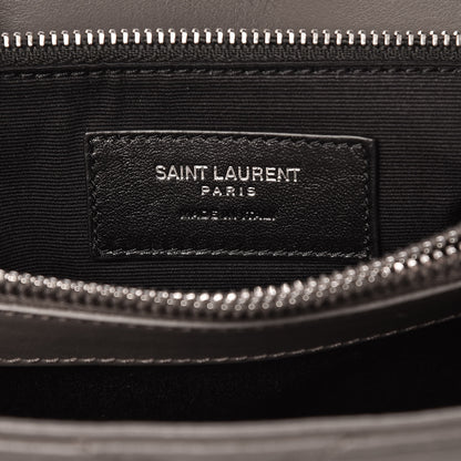 Saint Laurent Calfskin Y Quilted Monogram Medium Loulou Chain Satchel Earth 7 of 10