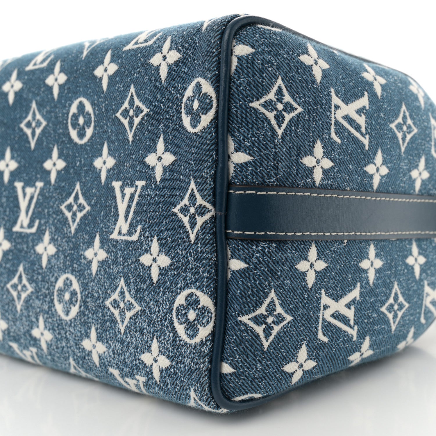 Louis Vuitton Monogram Jacquard Denim Speedy Bandouliere 25 Bleu 9 of 9