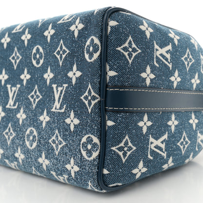 Louis Vuitton Monogram Jacquard Denim Speedy Bandouliere 25 Bleu 9 of 9