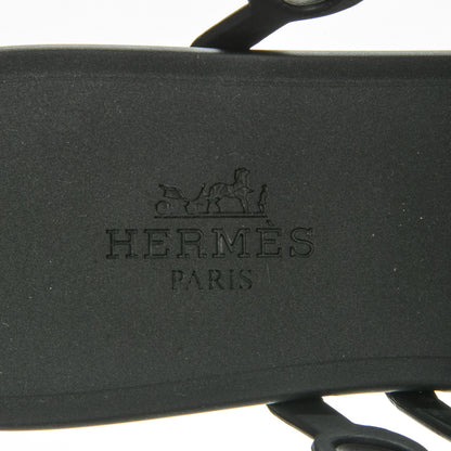 Hermes Rubber Chaine d'Ancre Nude Sandals 37 Black 6 of 7