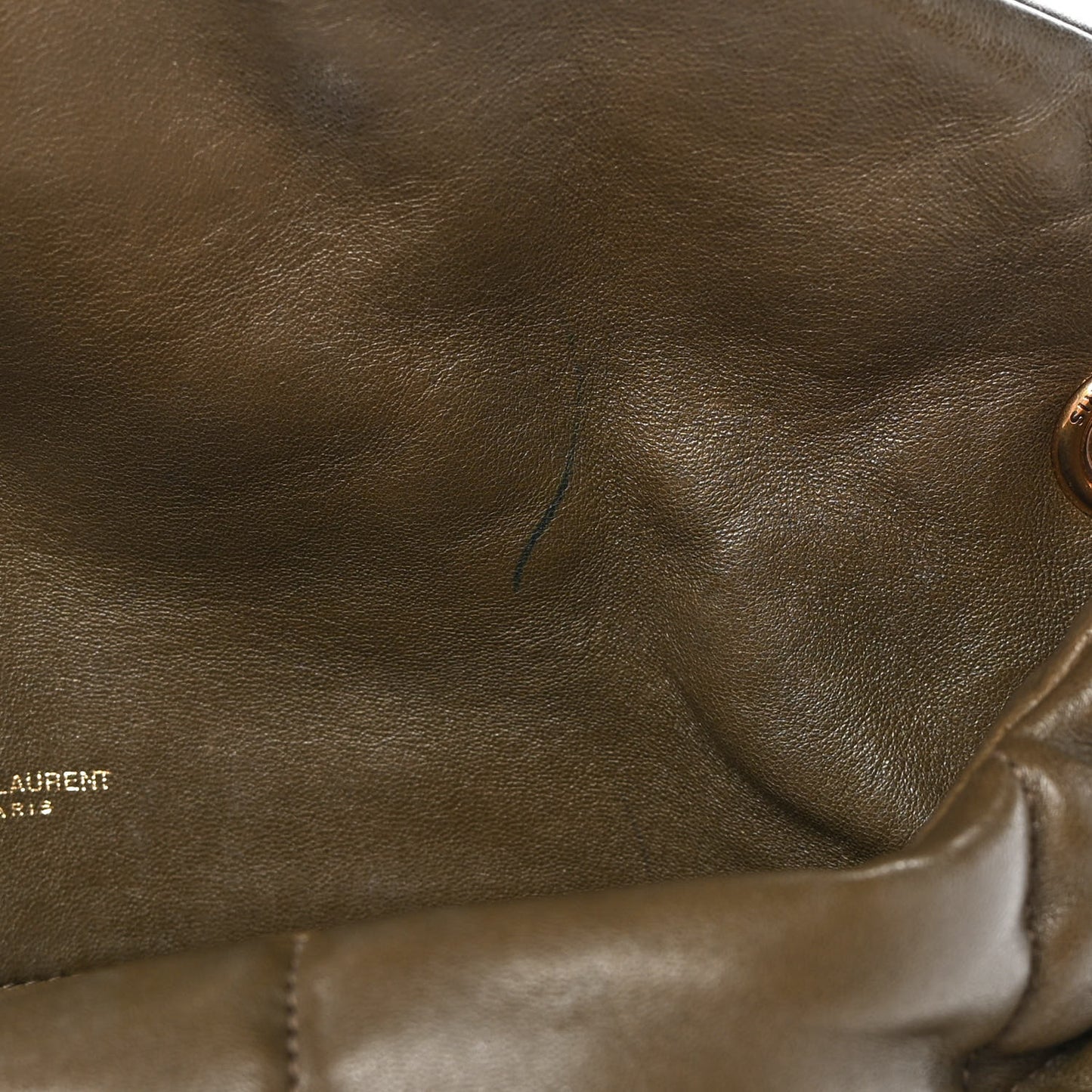 Lambskin Quilted Medium Loulou Puffer Monogram Chain Satchel Seaweed